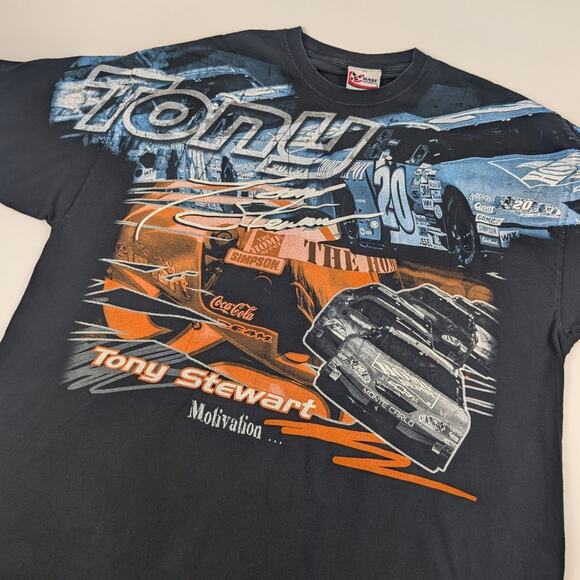 Vintage Tony Stewart #20 Home Depot Nascar All Over Print AOP Shirt Size 2XL - Picture 3 of 7
